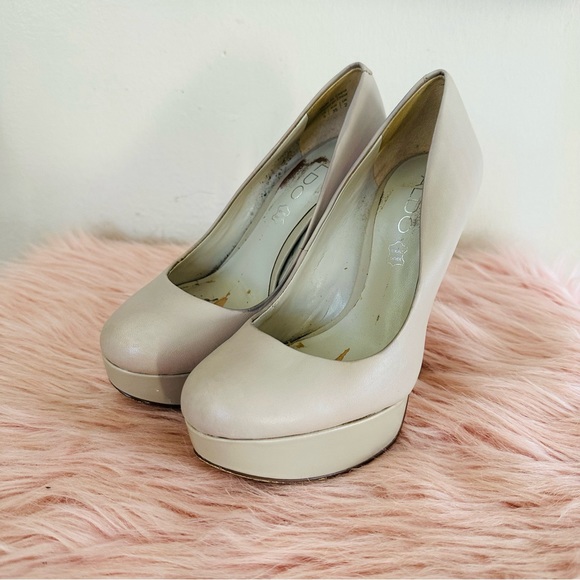Aldo Shoes - Aldo High Heel Pump Platform Stiletto NUDE Sz 5